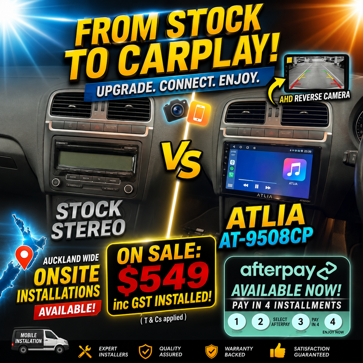 AT-9508CP sale 1 ATLIA AT-9508CP (Stereo and installation Combo deal) - Image 1